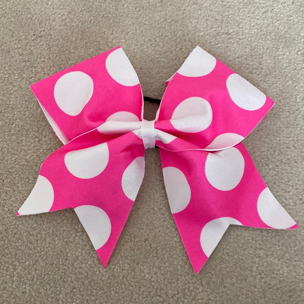 Pink Polka Dot Bow